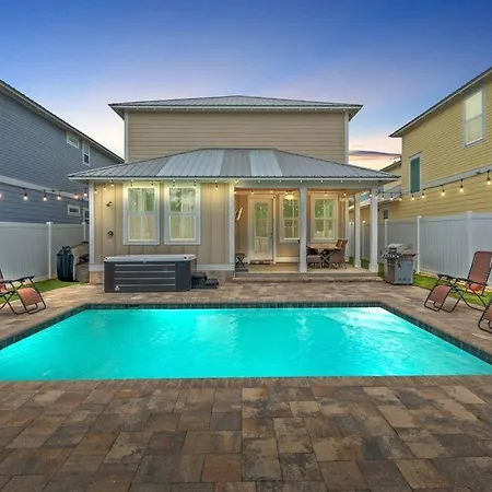 Sandy Palms, Heated Pool & Seasonal Hot Tub, 3 Min Walk To The Beach, W Golf Cart & Beach Gear Vila